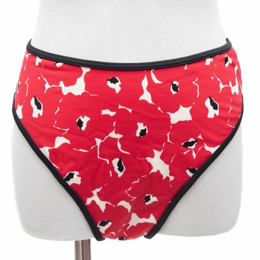Victoria's Secret Red Floral Bikini Bottoms Size Large
